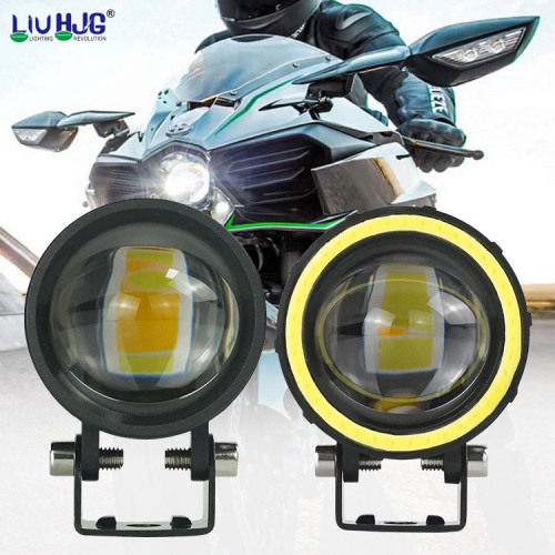 White And Yellow Motorcycle Led Fog Light