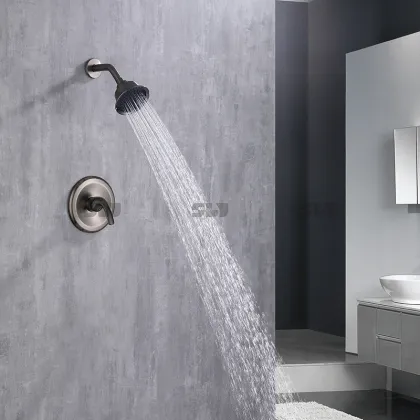 UPC Certified Silver Bathroom Shower Mixer and Rain Shower Set