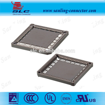2.54mm PLCC Socket,84Pin,SMT Type,Brown