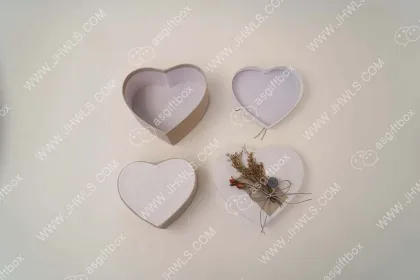 Linens Dried Flowers Heart-shaped Decorations Gift Box