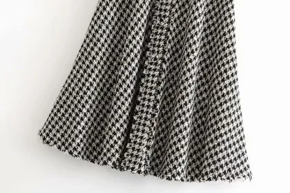 Winter Women Yarn-dyed Half-length Skirt