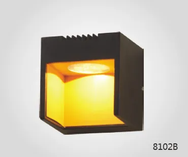 2015 Aluminium Tempered Glass Diffuser LED Wall Light 8102B