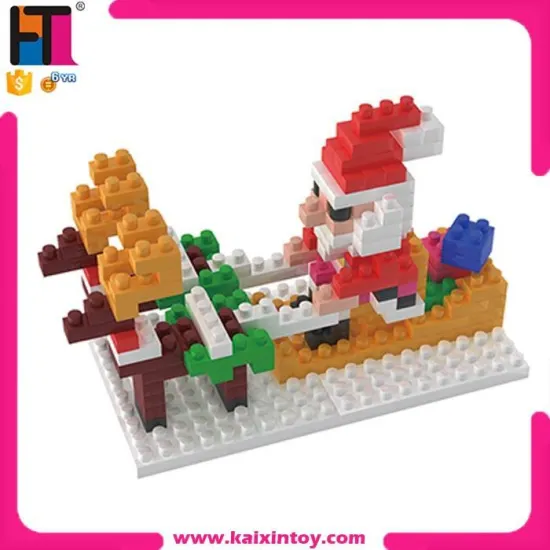 Santa Claus and Santa Ride mini blocks intelligence building blocks for kids