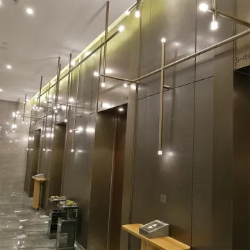 Glass copper big project chandelier pendant light