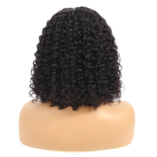 Deep Curly 13*4 Lace Front Bob Wigs, Indian Human Hair Deep Wave Lace Front Short Blunt Cut Wig Cabelo Humano