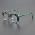 Custom Round Thick Eyeglasses Acetate Optical Frame