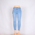 High Waist Light Blue Women's Jeans Customization