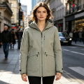 Parka funcional feminina com capuz