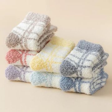 Winter Home Bed Fluffy Socks Women