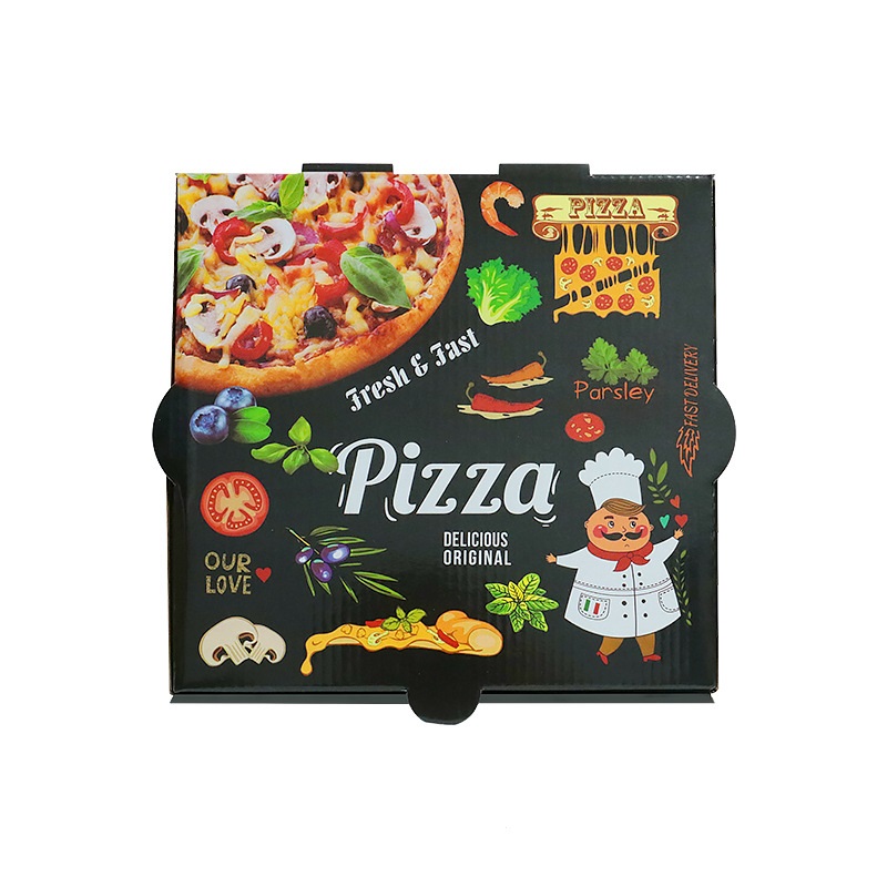 Impresión personalizada de todos los tamaños Pizza de caja de comida para llevar barato