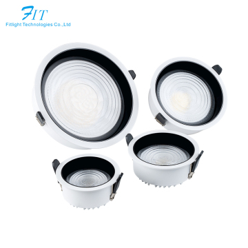 Silver and Gold Round Recessed Ceiling Downlights - 200mm 50W Commercial Lighting