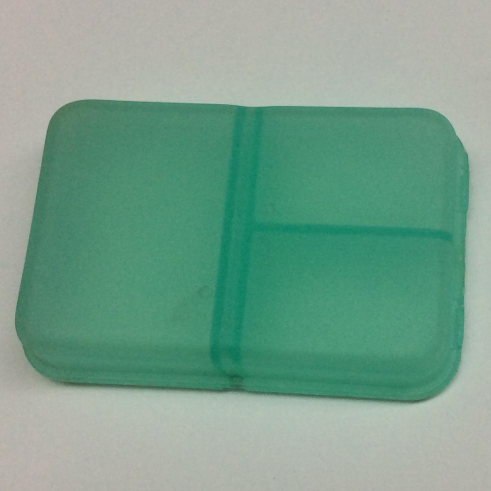 Mini caja de pastillas cuadrada de plástico
