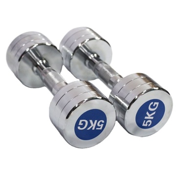 Dinuoカスタマイズ可能な1-10kg Chrome Steel Dumbbells Knurledハンドル - 滑り止めリフティングウェイト機器