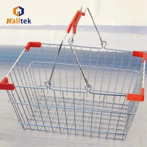 Metal Supermarket Basket High quality retail store metal wire shopping basket Manufactory