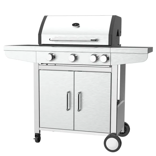 Three Burner Gas BBQ Grill With Side Burner