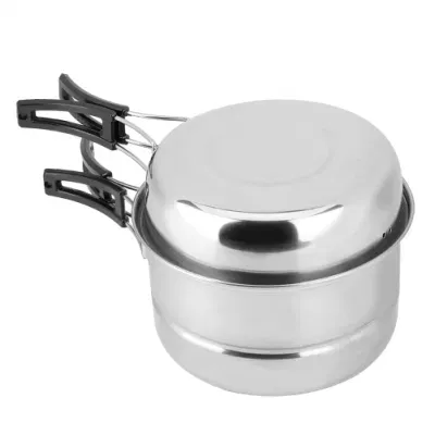 Outdoor Stainless Steel Portable Camp Hiking Backpacking Picnic Pot Camping Cookware Set