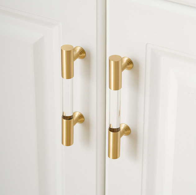 brushed brass cupboard handles