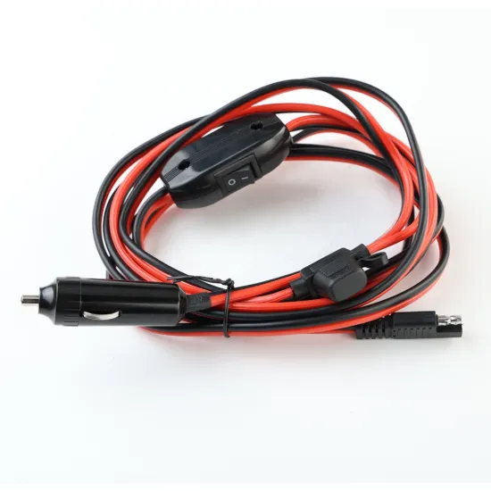 Car Charger with SAE Connector, Red/Black Wire, Power Cable, and Switch/Fuse Holder