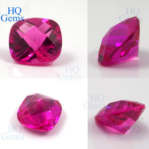 Square shape synthetic corundum/red ruby price india