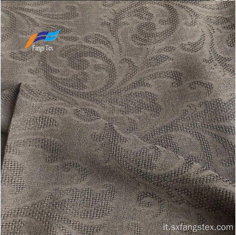 Tessuto Bangladesh 100% poliestere Nida jacquard nero