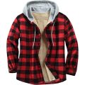 Men's Flannel Shirt Jacket with Hood