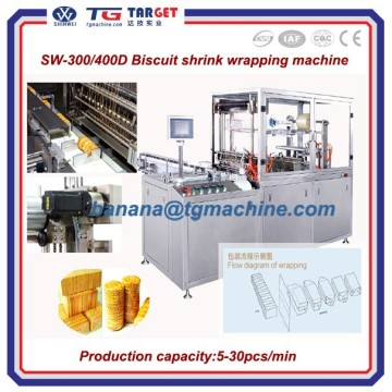 Biscuit shrink wrapping machine