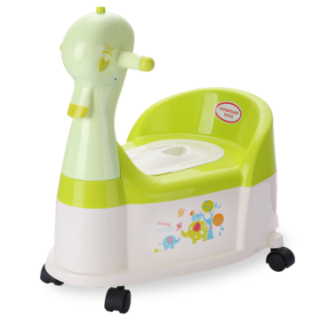 H8496 Duck Plastic Baby Potty Chair With Wheel