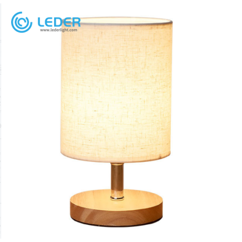 Lampe de bureau LEDER en bois