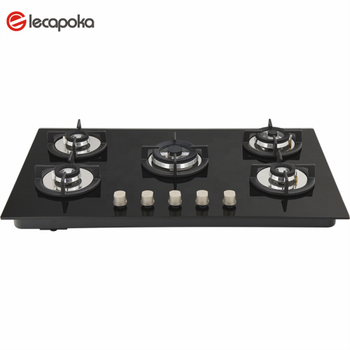 tempered glass top gas stove for resturents