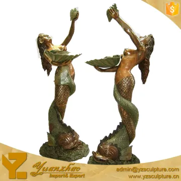 Garden Bronze Mermaid Fountain GBF-G030V