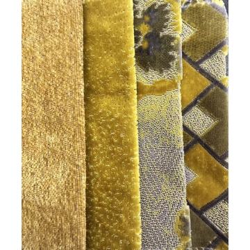 Tecido para estofamento de veludo com padrão geométrico luxuoso