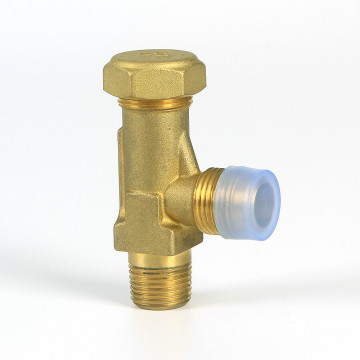 Brass Copper Angle Pressure Relief Safety Valve for Oil Separation Pipe in Refrigeration Machines