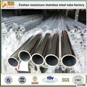 Producing finish stainless steel round pipe 430 409 exhaust pipes tube