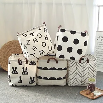 Fabric Laundry Basket with Handle for Baby Clothes Storage