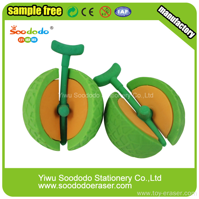 3D Round Hami Melon Shaped Eraser,Mini Eraser stationery