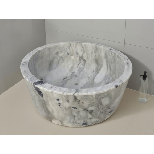 天然の灰色の大理石の浴槽