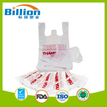 Custom Printed Biodegradable Transparent HDPE Packaging T-Shirt Plastic Bag