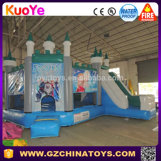 Commercial frozen bouncer inflatable bouncy castle with slide for sale