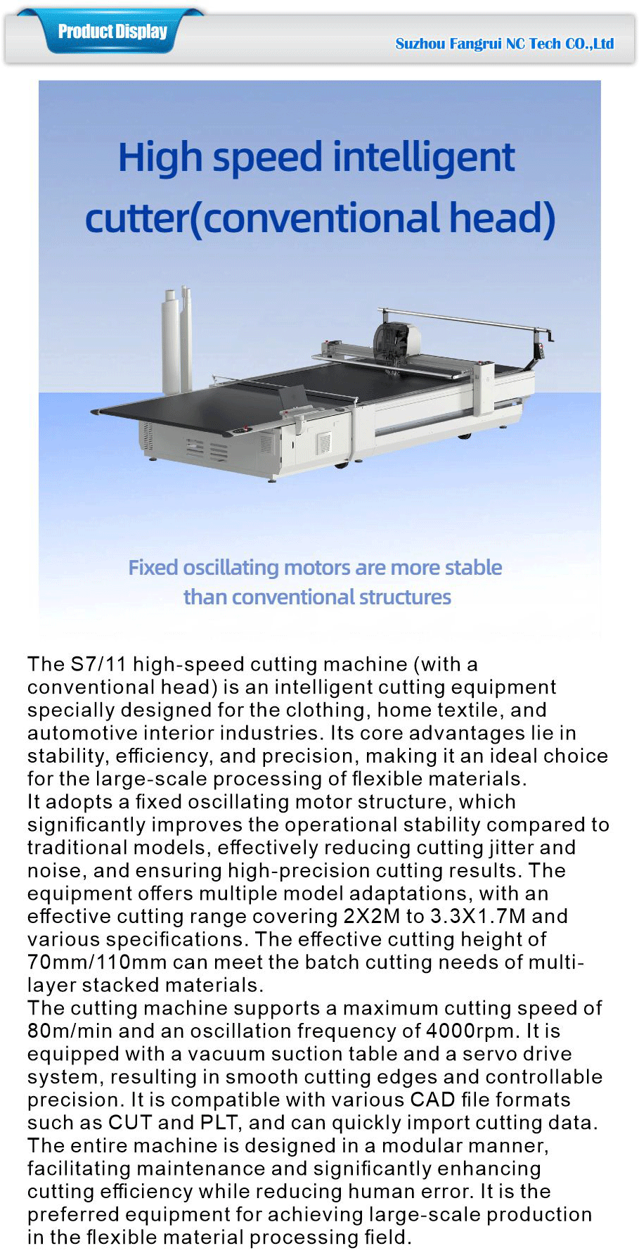 High speed standard type cutting machine