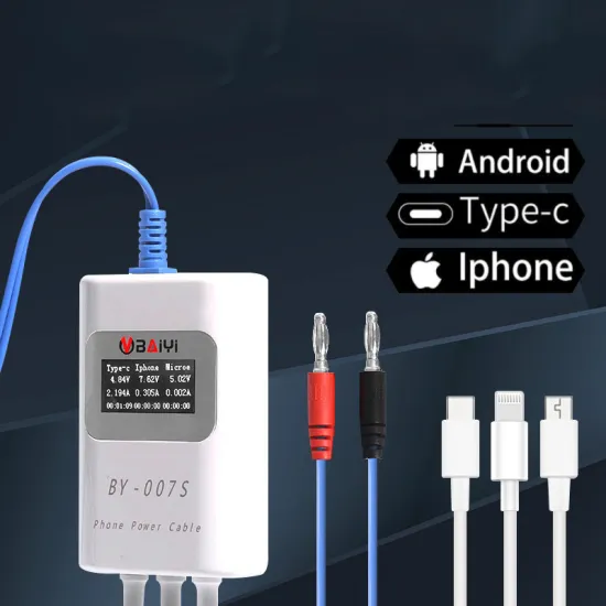 BY-007S Fast-Charging Protocols Cable for Android Phones - Type-C, Lightning, Micro USB