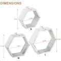 Hexagonal Floating Shelves Wall Mounted Set