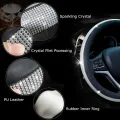 DDC new diamond leather car steering wheel cover