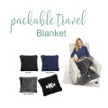 Portable Portable Embroidered Fleece Travel Blanket