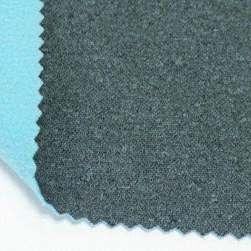 100% Poly Melange Plate Stretch Fleece Fabric with Anti-pilling and Mechanical Stretch Finish
