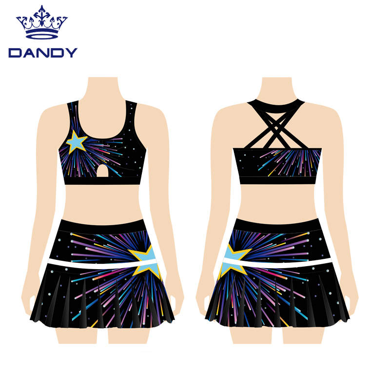 Oanpaste teamprestaasjes cheerleadinguniformen