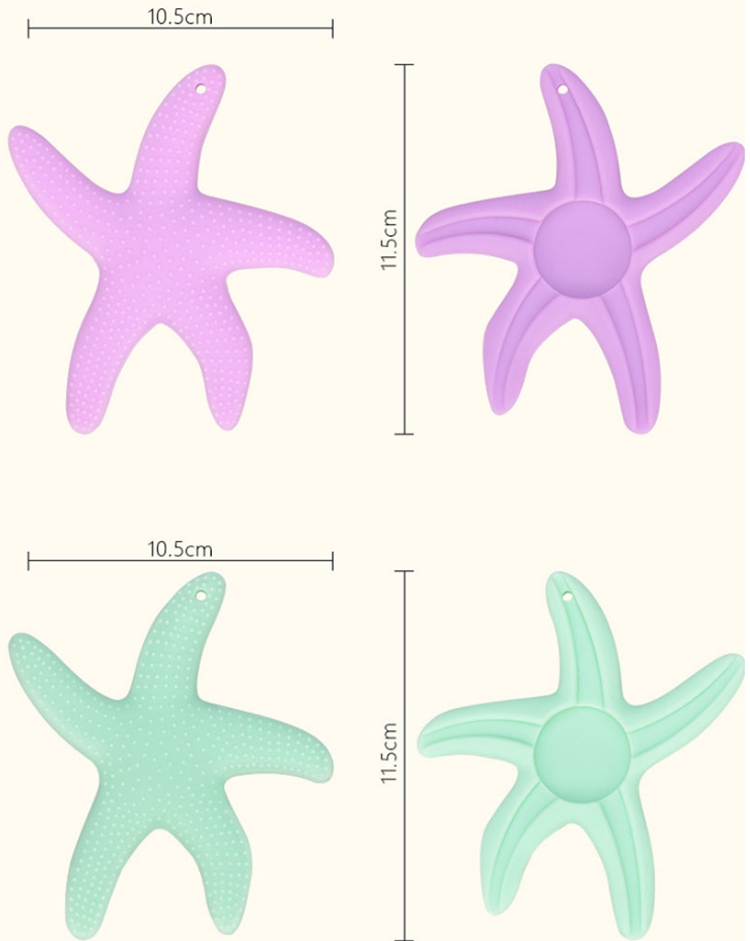 Newest Starfish Shape Baby Chew Silicone Safety Teether