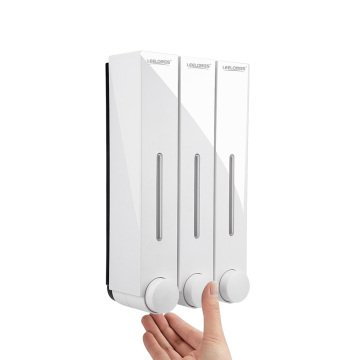 Triple Wall-Mounted ABS Plastic Soap Dispenser 400ml*3 - Hand Touch