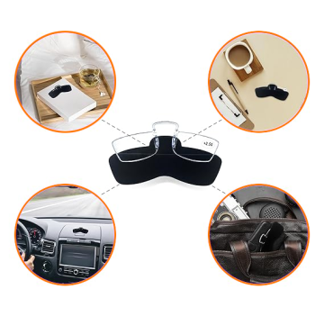Neue Superlicht -Lesebrille mit Hülle PC -Nasenclip DM8001 S001 Schwarz