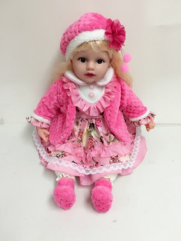 22" pink coat and blond hair doll