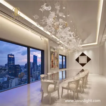 2022 popular modern creative crystal custom chandelier hotel lobby decoration chandelier